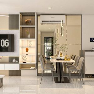 Thiết kế nội thất căn hộ 2 phòng ngủ ấm áp nhẹ nhàng